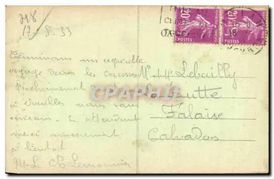 Gorges do Tarn — Castelo de La Caze visto das margens do Tarn — editor M. R. n° 366 — Verso