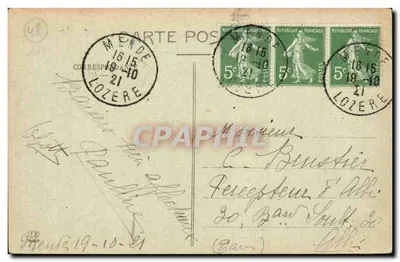 Mende — Widok ogólny — La Lozère, wydawca L'Abord Mende, nr 73 — Rewers