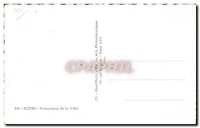 Mende — Panorama miasta — Spółka Sztuk Fotomechanicznych, Paryż — Rewers