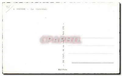 Mende - Katedra — widok z lotu — C.A.P. Paris — Rewers