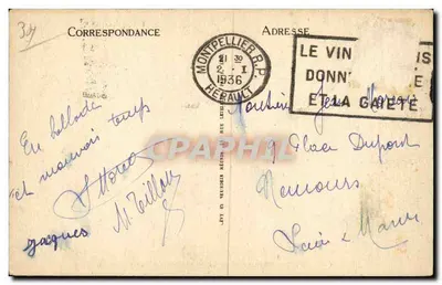 Sète — Conjunto da praia e o cassino — IL — Verso