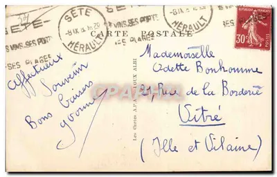 Sète — Praia da Corniche — L'Hérault Illustré, n°2 — Verso