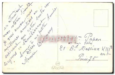 Fantasy - Children - I would travel around the world - dog - dog - Vintage Postcard — Back
