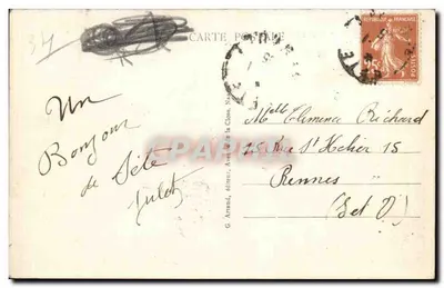 Sète — Plaża Lazaret — kartka pocztowa nr 88, wydana przez G. Arnauda, ulica Glose, Sète — Rewers