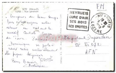 Sete (Hérault) — Ogólny widok — Wydawnictwo S.L. Lyon — Rewers