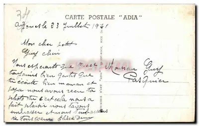 Sète — Ogród Zamku Wody — wydawca ADIA, n° 3598 — Rewers