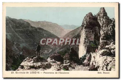 Environs de LODÈVE — Panorama da Escalette — Edit. Bonnet