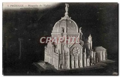Prouille — Maquete da Igreja em Construção — editor não visível