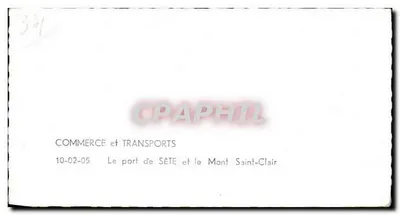 Port w Sète i Mont Saint-Clair — widok z powietrza — wydawca APIE — Rewers