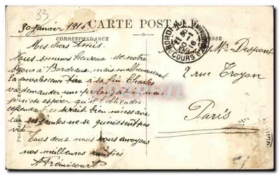 Bordeaux — Flecha de São Miguel — C.B. n°132 — Verso