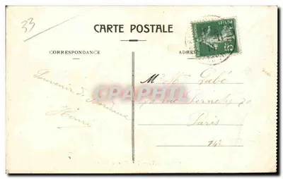Bordeaux — Las Avenues de Tourny — Editor anónimo, n° 158 — Reverso