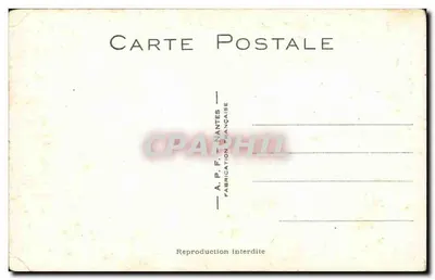 Cena de trem — Mãe e filho apressados diante de uma porta W.C. — A.P.F. NANTES n°529 — Verso