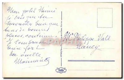 Dziewczyna i pies w kuchni — Gaby Nantes, nr nie widoczny — Rewers