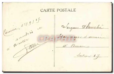 O Empregado e a Jovem Moça — Paysanneries Grivoises — P.B.V. n° 673 — Verso