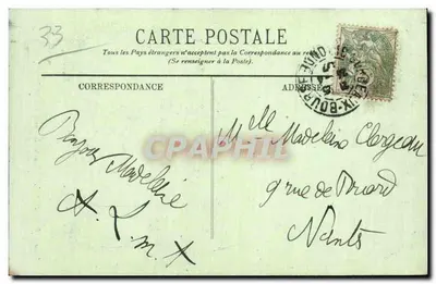 Bordeaux — Wieża Dużej Dzwonki — LL. n°10 — Rewers