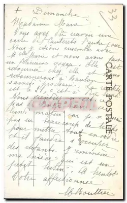 Bordeaux — As Avenues de Tourny — J. G. 124 — Verso