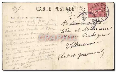 Exposición Marítima de Burdeos 1907 — Pabellón de la Sociedad Filomática — J. Nardot, editor — Reverso
