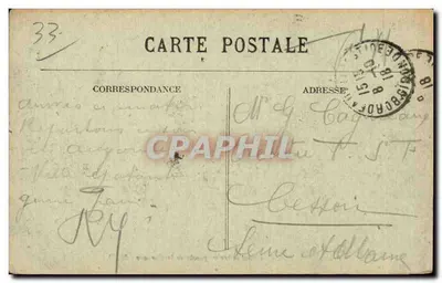 Bordeaux - De brug en de linkeroever van de Garonne — Marcel Delbroy, fototypie, Bordeaux, n°413 — Achterkant