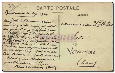 Bordeaux - Os Quais - Navio em carregamento - À esquerda, a Porta do Palácio. No fundo, a Catedral de São André — Verso