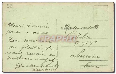 Bordeaux — Cours de l'Intendance widziany z Place Gambetta — G. Artaud, Nantes, nr 167 — Rewers