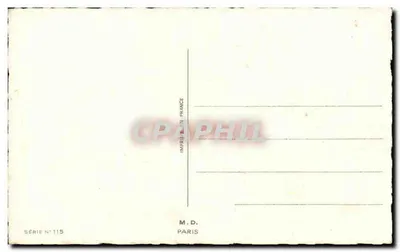 A linda pequena Caille — cena de caça — M.D. Paris, série n°115 — Verso