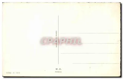 Due uomini in lite — caricatura umoristica — M.D. Paris, serie n°100 — Verso
