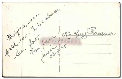 Auch - As alamedas de Étigny e torre da catedral — Lapouche, n°196 — Verso