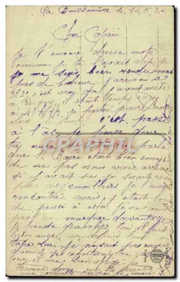 Scena wiejska z dialogiem — wydawca nieodczytalny, numer serii nieczytelny — Rewers