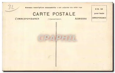Lectoure — Schody miejskie z ręcznikiem z XVIII wieku, wyróżniona praca — R. Canazin, fot. miejska - Lectoure — Rewers