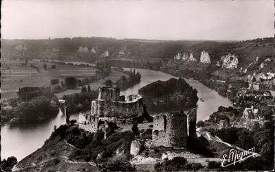 Castelo Gaillard — vista panorâmica — Edições E. Mignon, n° 7363