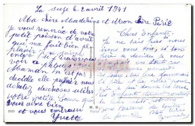 Kinder und Hund vor einem Schloss — Jipp Pâlt — n°2033 — Rückseite