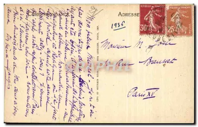 La Forestière — casa com colunas — editor não identificado — Verso