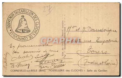 Sala do Carillon — Hostellerie des Cloches — Corneville-sur-Risle (Eure) — Verso
