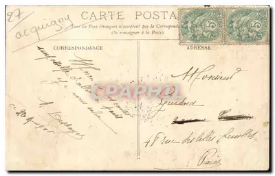 Les Planches - O Castelo - Bilhete postal antigo — Verso