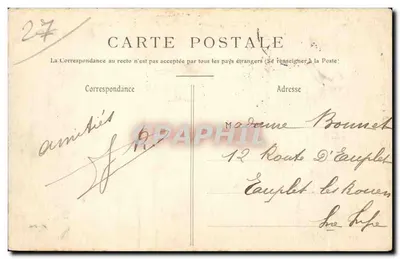Pont-de-l'Arche (Eure) — Château Ouin — Editor Larigauderie, n°58 — Verso