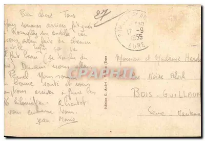 Romilly-sur-Andelle (Eure) — L'Église — Édition J.M. 1955 — Verso