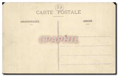 Ponte St Pierre - L'Andelle e o Castelo - Bilhete postal antigo — Verso