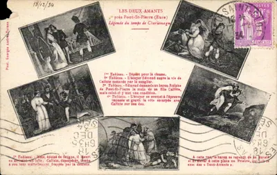 Les Deux-Amants perto do Ponte-São-Pedro (Eure) — Lenda do tempo de Carlos Magno — Fot. Georges André Yuron
