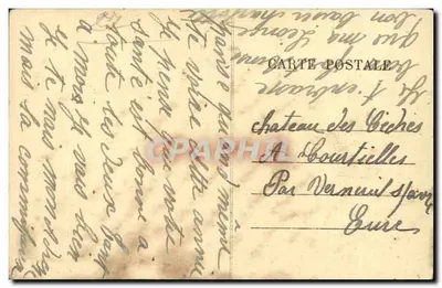 Courteilles (Eure) — Zamek Cederów — Foto G. Auloni, Verneuil — Rewers