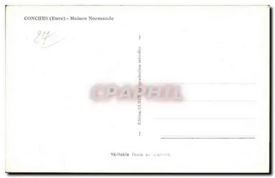 Conches (Eure) — Casa Normanda — G. Walter — Verso