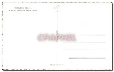 Conches (Eure) — Velhas Casas Normandas — J. Walter — Verso
