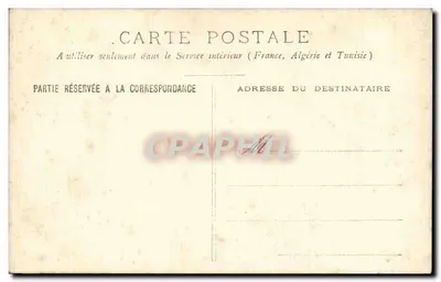 Bebê sentado em uma mesa — jardim — carta postal francesa — Verso