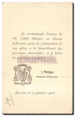 Igreja de Menilles — Século XVI — Fot. A. L. Vernon - C. Rivière — Verso