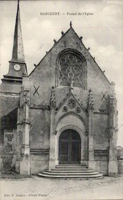 Harcourt — Portal da Igreja — Edit. P. Amelot - Cliché Walter