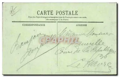 Caudebec-en-Caux — Poort van de Kerk — Uitgever : 8 — Achterkant