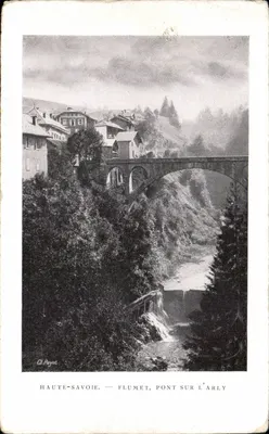 Flumet, pont sobre o Arly — Haute-Savoie — Cl. Payot