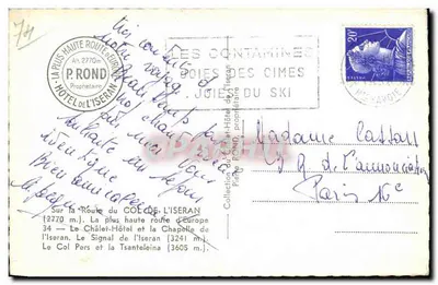 Col d'Iseran — Widok z Chalet-Hotel i Signal de l'Iseran — Wydawca: Véron — Rewers