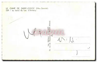 Het kamp van Saint-Jorioz — aan de rand van het meer van Annecy — Edities J. Cellard — Achterkant
