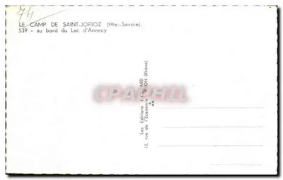 O Camp de Saint-Jorioz — ao longo da margem do Lago de Annecy — Edições J. Celard — Verso