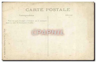 Três pessoas — jardim com palmeira — R. Guilleminot, Remplâg et Cie, Paris — Verso